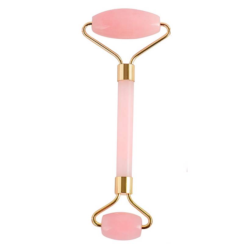 Rodillo masaje cuarzo rosa